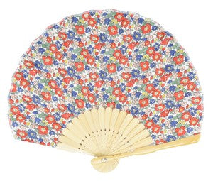 Sensu Shell Fan 22cm Liberty Floral Red
