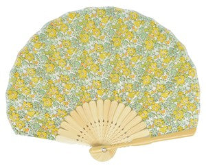 Sensu Shell Fan 22cm Liberty Floral Yellow