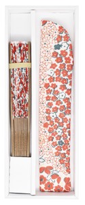 Sensu Fan x Fan Bag Gift Set and Flower Red