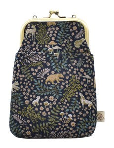Gamaguchi 2 way Smartphone Shoulder Liberty Forest and Animal Navy