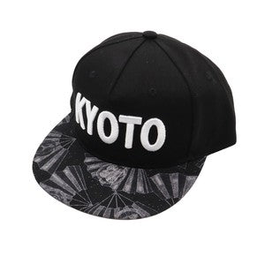 Letter Embroidered flat cap Kyoto