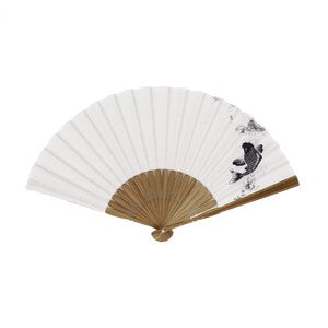Sensu Men's Fan 23cm Koi White