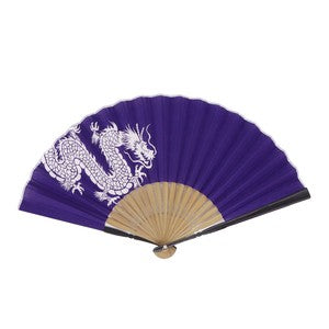 Sensu Men's Fan 23cm Dragon Purple