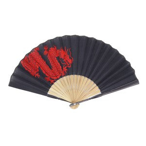Sensu Men's Fan 23cm Dragon Black