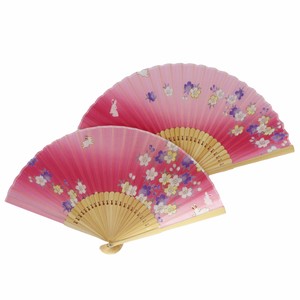 Sensu Women's Cherry Blossom Fan 21cm Cherry Blossom Rabbit Pink