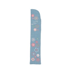 Sensu Women's Embroidered Fan Bag Cherry Blossom Blue
