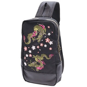 Embroidered Body Bag - Double Dragon