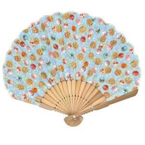 Sensu Women's Shell Fan 22cm Handmade Blue