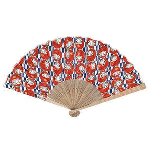 Sensu Men's Cloth Fan 23cm Dark Blue