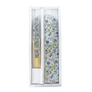 Sensu Shell Fan/Fan Bag Set Liberty Popple Blue