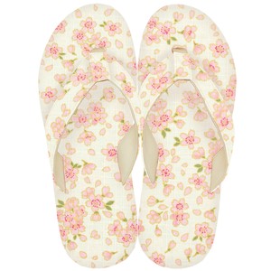 Japanese Pattern Sandals Women's Cherry Blossoms/White M
