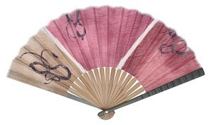 Sensu Men's Cloth Fan 23cm Gourd Pink