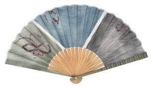 Sensu Men's Cloth Fan 23cm Gourd Khaki