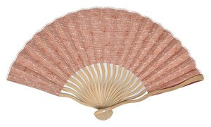 Sensu Wave Bone Fabric Fan 21cm Tombo/Shark Komon Sakura Akane