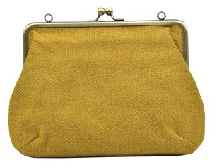 Gamaguchi Multi Pouch Poko Poko Stitch Mustard