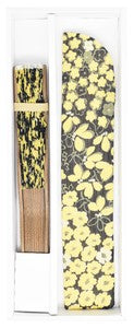 Sensu Fan x fan bag gift set and floral black
