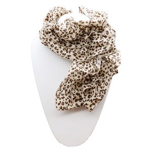 Summer Scarf Leopard Brown