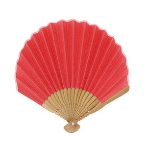 Sensu Women's Shell Fan 22cm Hemp Plain Deep Pink