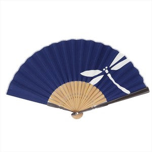 Sensu Auspicious Fan 23cm Tombo Navy