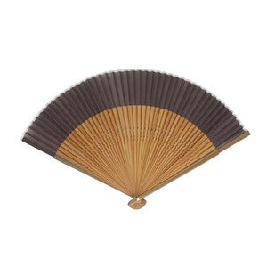 Sensu Plain Short Cotton Fan 23cm Gray