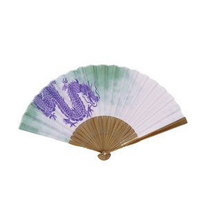 Sensu Men's Fan 23cm Dragon White