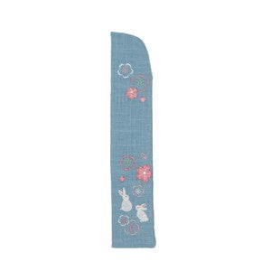 Sensu Women's Embroidered Fan Bag Rabbit Blue