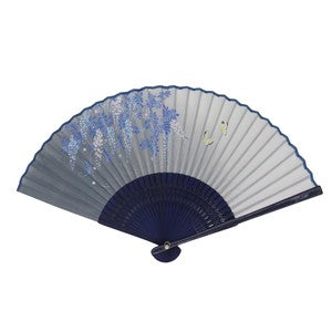 Sensu Women's Fabric Fan 21cm Fuji Navy