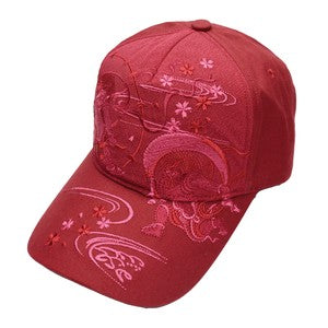 Embroidered Cotton Cap Monotone Fujin & Raijin Engineer