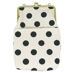 GA27 Gamaguchi 2 way Shoulder Bag Dot Natural