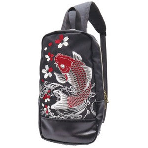 Embroidered body bag: Red carp