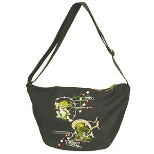 Embroidered Messenger Bag: Fujin and Raijin (Wind God and Thunder God)