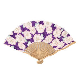 Sensu Bone cloth fan 21cm cherry blossom purple