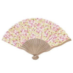Sensu Bone cloth fan 21cm small cherry blossom kinari