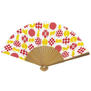 Sensu Lady Sprint Fan 21cm Shiba Dog Red