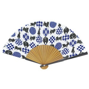 Sensu Lady Sprint Fan 21cm Shiba Dog Blue