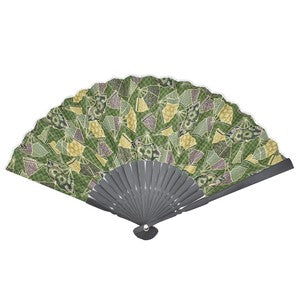 Sensu Men's Fabric Fan 23cm Fan Ichimatsu Black