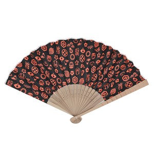 Sensu Men's Cloth Fan 23cm Auspicious Red