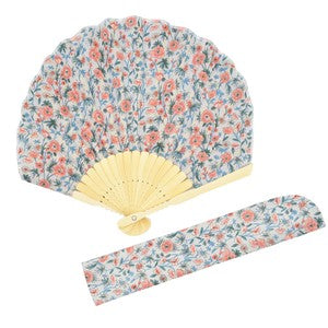 Sensu Shell Fan/Fan Bag Set Flower Gray