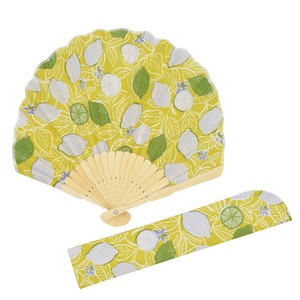 Sensu Shell Fan/Fan Bag Set Lemon Yellow
