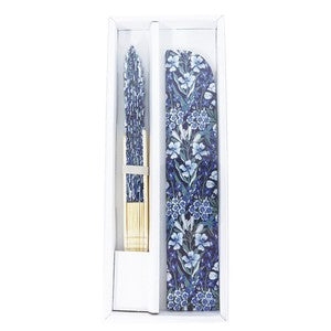 Sensu Shell Fan/Fan Bag Set Liberty Bouquet Navy