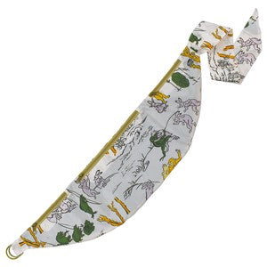 Furoshiki-style body bag featuring the Choju-giga scroll painting.