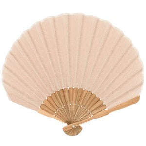 Sensu Shell hemp fan 22cm pink