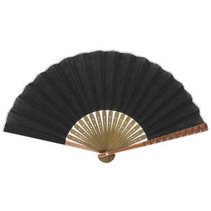 Sensu Hemp Fan 23cm Black