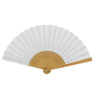 Sensu Dungaree Cotton Linen Fan 23cm Kinari