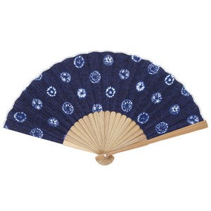 Sensu Aperture Wind Japanese Pattern Fan 21cm Round Aperture Blue