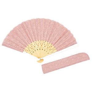 Sensu Embroidered Fan x Fan Bag Gift Set Cotton Lace PK