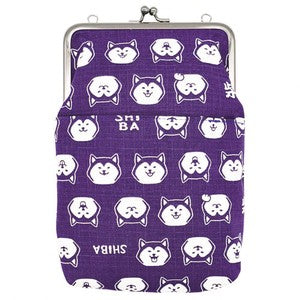Gamaguchi 2 way Shoulder Back Shiba Inu Purple