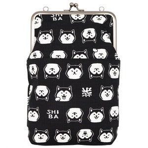 Gamaguchi 2 way Shoulder Back Shiba Inu Black