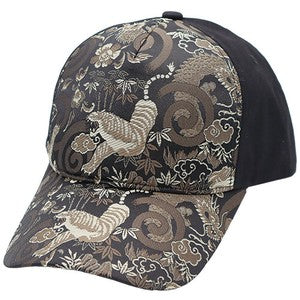 Gold cotton cap Tiger & Dragon